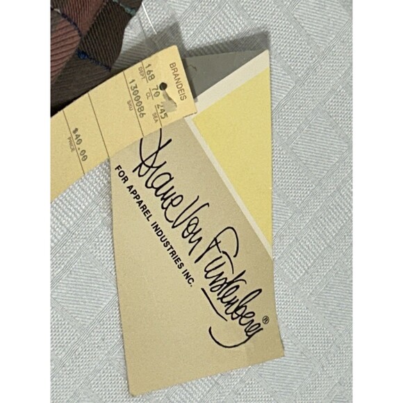 VINTAGE NWT! New Diane Von Furstenberg 12 Womens Long Pleated Plaid A-LINE Skirt - Picture 4 of 16